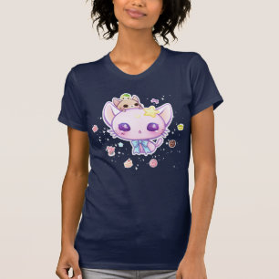 Kawaii Stern Kitty mit niedlichem Kuchen-T - Shirt