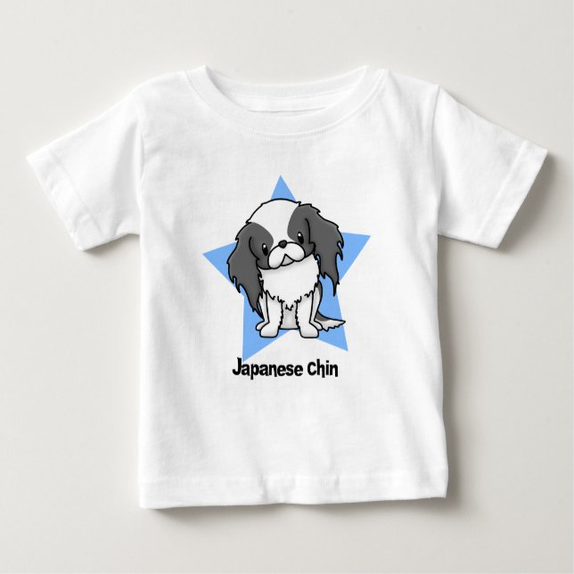 Kawaii Stern-Schwarz-Japaner Chin Baby T-shirt (Vorderseite)