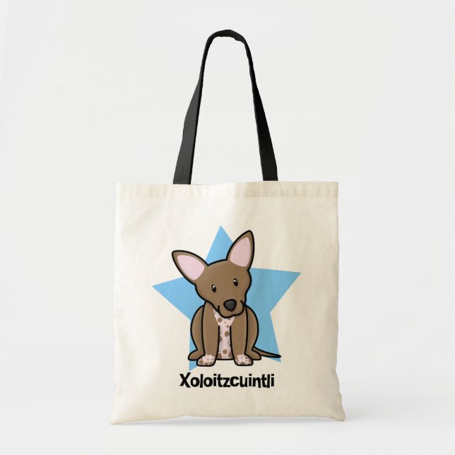 Kawaii Stern Xoloitzcuintli Tragetasche (Vorne)