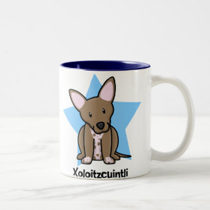 Kawaii Stern Xoloitzcuintli Zweifarbige Tasse