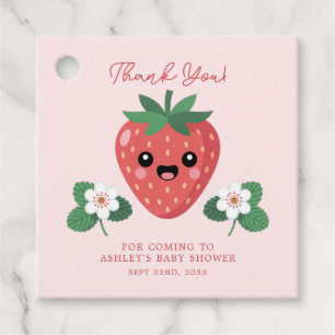Kawaii Strawberry Baby Shower Vielen Dank Geschenkanhänger