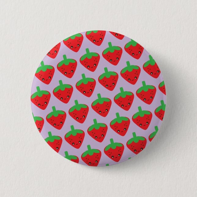Kawaii Strawberry Button (Vorderseite)