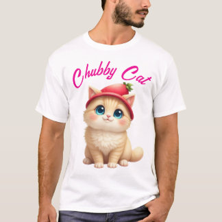 Kawaii Strawberry Cat Charm T-Shirt