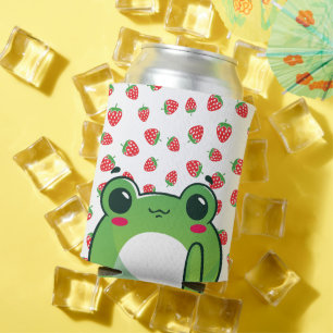 Kawaii Strawberry Frog Dosenkühler