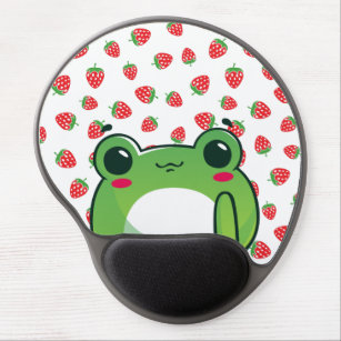 Kawaii Strawberry Frog Gel Mousepad