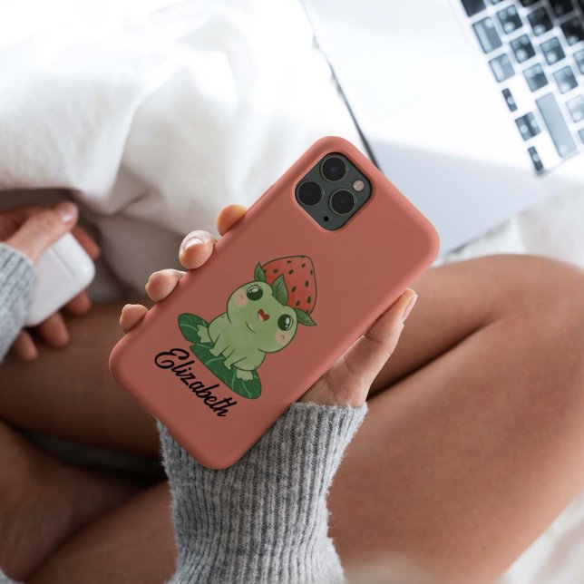 Kawaii Strawberry Frog Personalisiert Case-Mate iPhone Hülle (Von Creator hochgeladen)