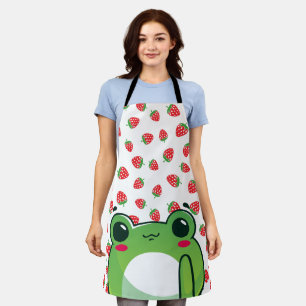 Kawaii Strawberry Frog Schürze