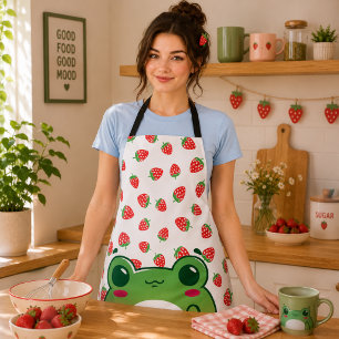 Kawaii Strawberry Frog Schürze