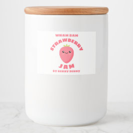 Kawaii Strawberry Jam Lebensmitteletikett