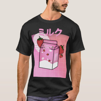 Kawaii Strawberry Milk Shake T-Shirt