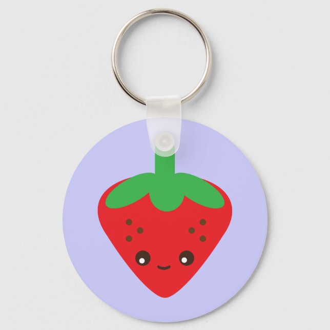 Kawaii Strawberry Schlüsselanhänger (Vorderseite)