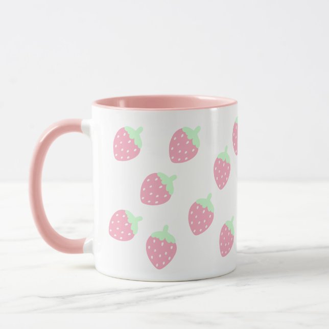 Kawaii Strawberry Tasse (Links)