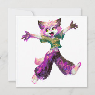 Kawaii Streetwear Chibi Einladung