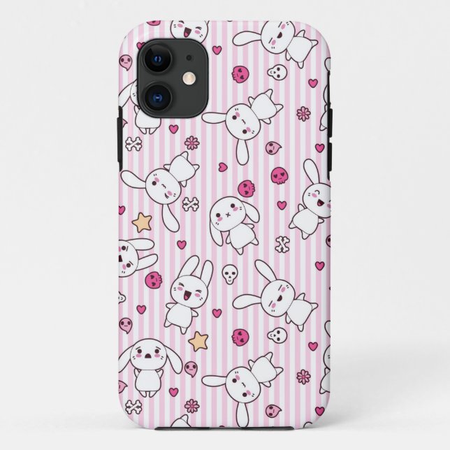 Kawaii-Streifen Case-Mate iPhone Hülle (Rückseite)