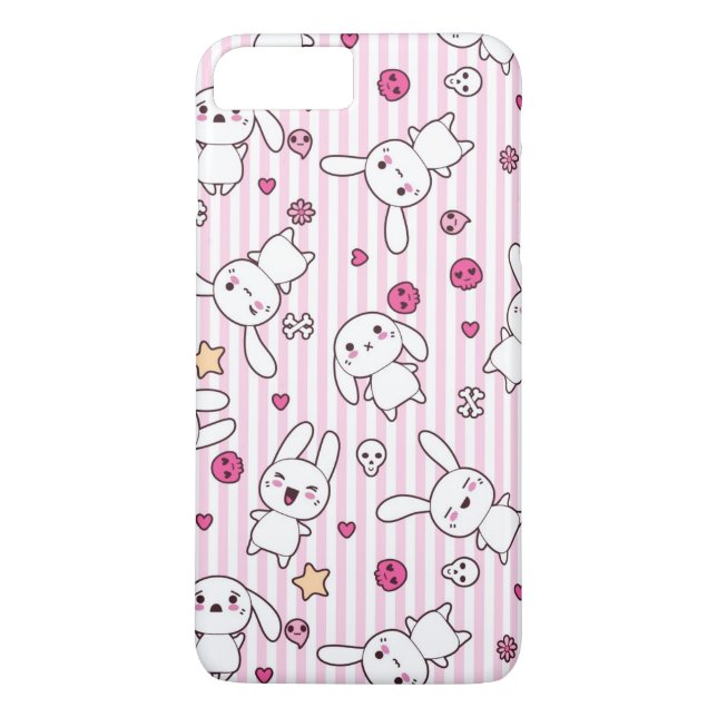 Kawaii-Streifen Case-Mate iPhone Hülle (Rückseite)