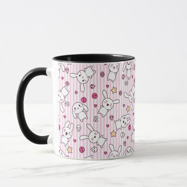 Kawaii-Streifen Tasse (Links)