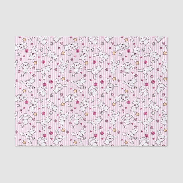 kawaii stripes Muster Seidenpapier (Vorderseite)