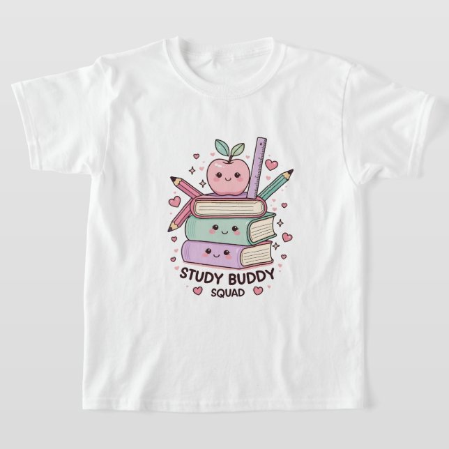Kawaii Study Buddy Squad School Supplier T-Shirt (Ablage )