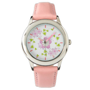 Kawaii Style Sakura Cherry Tree Blossom Armbanduhr