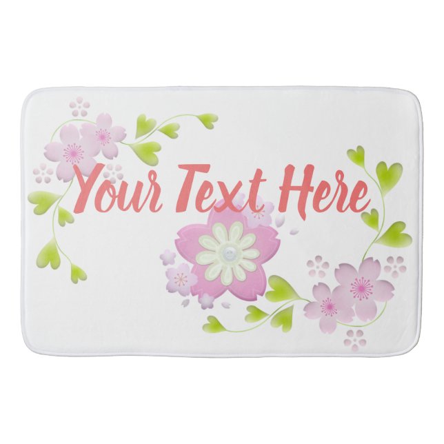 Kawaii Style Sakura Cherry Tree Blossom Badematte (Vorderseite)