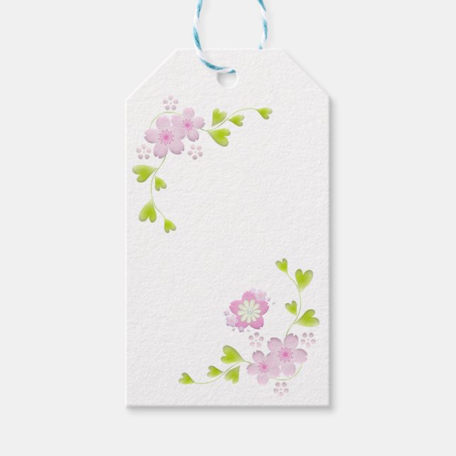 Kawaii Style Sakura Cherry Tree Blossom Geschenkanhänger (Vorderseite)