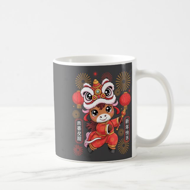 Kawaii Style Year Of The Horse 2026 Chinese New Ye Kaffeetasse (Rechts)