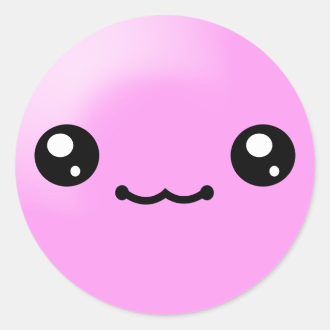 Kawaii Sugar Dots Blubble Gum Happy Face Sticker (Vorderseite)