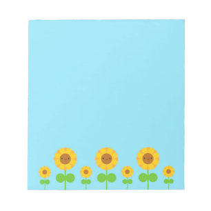 Kawaii Sunflowers Notizblock