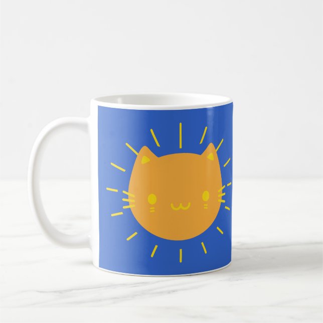 Kawaii Sunshine Cats Kaffeetasse (Links)