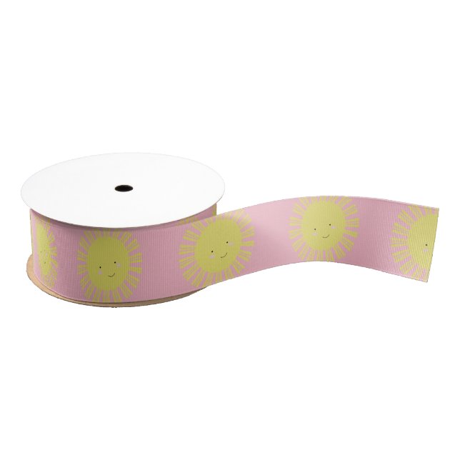 Kawaii Sunshine Grosgrain Ripsband (Spule)