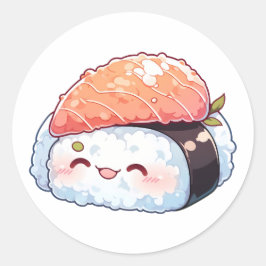 Kawaii Sushi #2 Runder Aufkleber