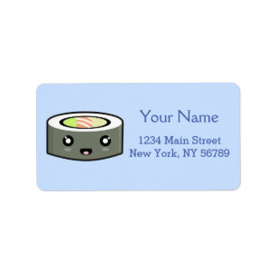 Kawaii Sushi Adressaufkleber