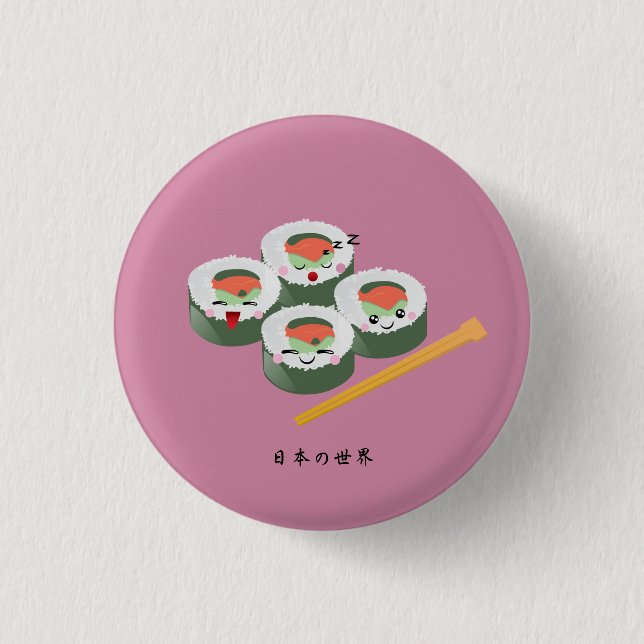 Kawaii Sushi Button (Vorderseite)