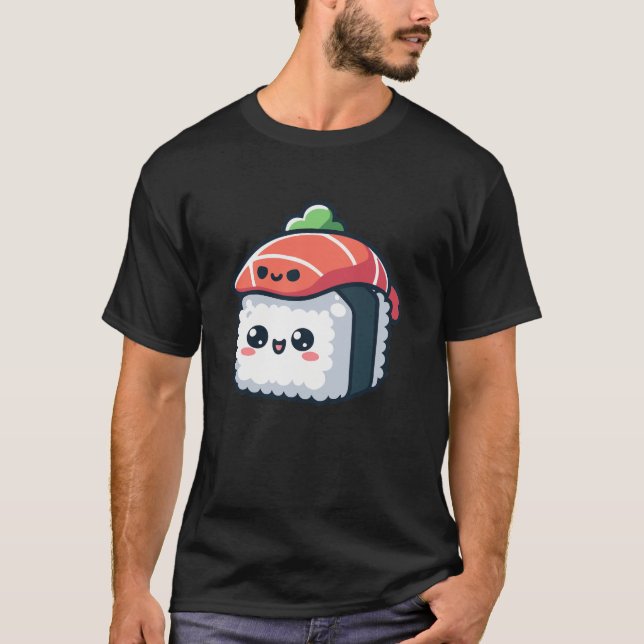 Kawaii-Sushi-Charakter - Lebensmittel T-Shirt (Vorderseite)