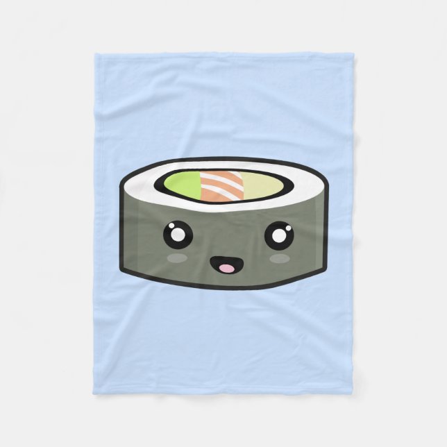 Kawaii Sushi Fleecedecke (Vorderseite)