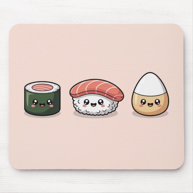 Kawaii Sushi Freunde Mauspad (Vorne)