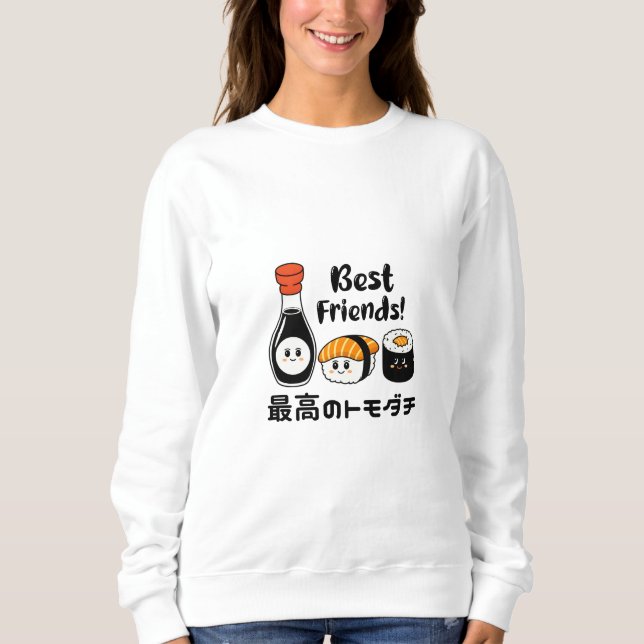 Kawaii Sushi Friends Japan Sweatshirt (Vorderseite)