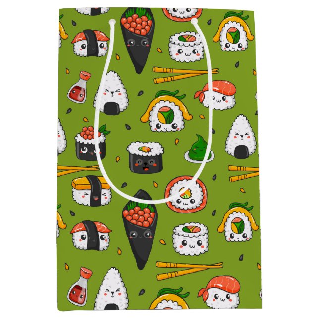 Kawaii Sushi Gift Bag Mittlere Geschenktüte (Vorderseite)