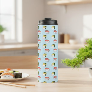 Kawaii Sushi Japanese Food Blue Maki Roll Nigiri Thermosbecher