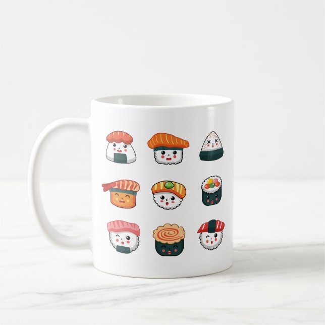 Kawaii sushi  kaffeetasse (Links)