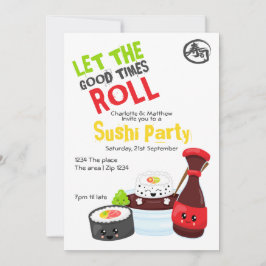 Kawaii Sushi Party Ließ die Rolle der guten Zeiten Einladung