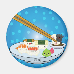 Kawaii Sushi Platter Magnet