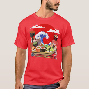 Kawaii Sushi Roll Japanese Food Anime Manga Foodie T-Shirt