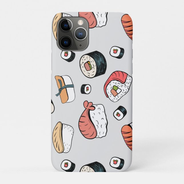 Kawaii Sushi Rolls Muster Slip-On Sneakers Case-Mate iPhone Hülle (Rückseite)