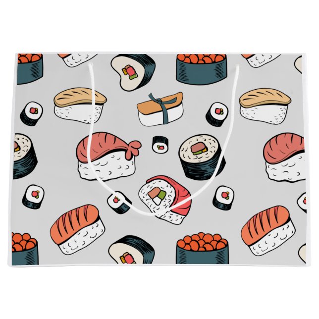 kawaii sushi rollt Geschenktasche Große Geschenktüte (Vorderseite)