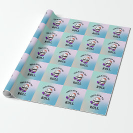 Kawaii Sushi Skateboarding Geschenkpapier