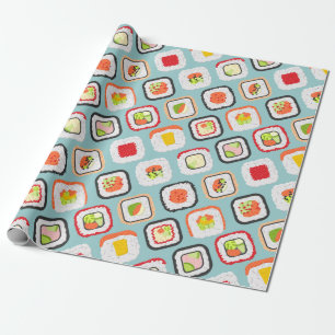 Kawaii Sushi Wrapping Paper Geschenkpapier
