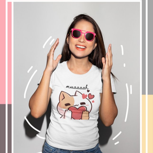 Kawaii Süsse Cat T-Shirt (Von Creator hochgeladen)