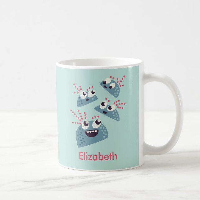 Kawaii süße Figuren Kindername Kaffeetasse (Rechts)