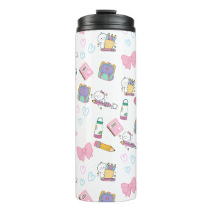 Kawaii Süße Katzen & Pastell-Stationery-Thumbler  Thermosbecher